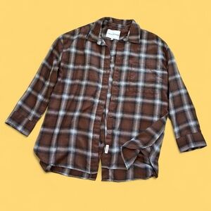 SOLD Brown Oversized Flannel